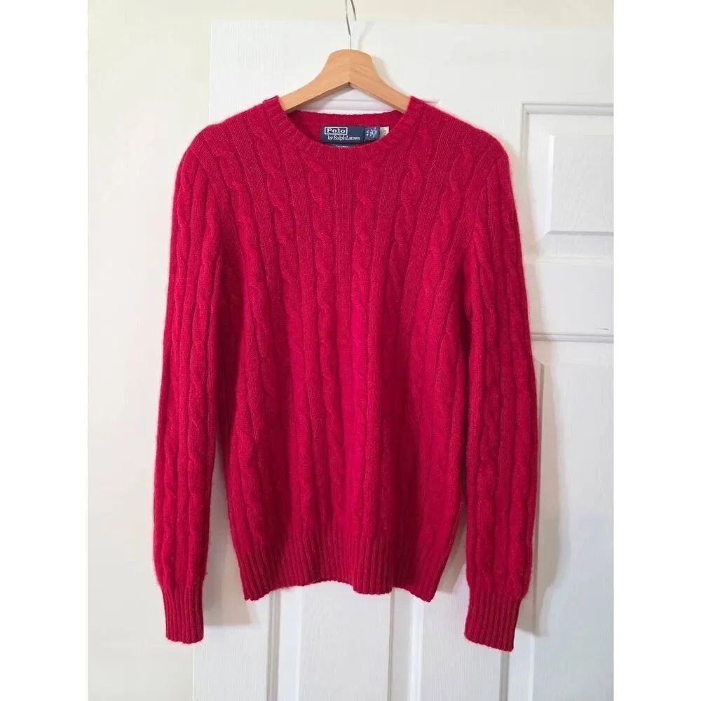 Polo Ralph lauren Red Cashmere Sweater XS